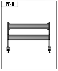 Vách ngăn nhôm đôi, có khe tay màn hình PF-B