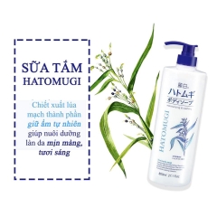 Sữa tắm dưỡng ẩm trắng da Hatomugi 800ml