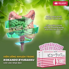 Viên uống nhuận tràng, giảm táo bón Kokando Byurakku hộp 400 viên