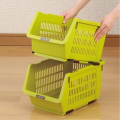 Giá đựng hoa quả đồ khô dạng lưới màu xanh Inomata