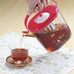 Bình uống nước kèm lọc trà 1,2L (nắp đỏ)