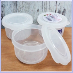 Set 3 hộp nhựa tròn 180ml Nakaya