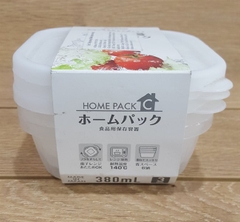 Set 3 hộp nhựa 380ml (nhựa trong)