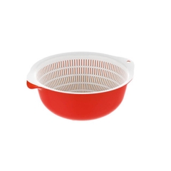 Set chậu rổ xoay 180 độ Kokubo (màu đỏ trắng)