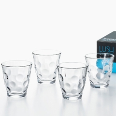 Set 4 cốc thủy tinh 240ml họa tiết tròn