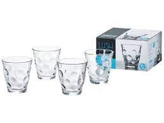 Sét 4 cốc thủy tinh họa tiết pha lê 240ml