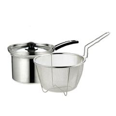 Quánh inox kèm rổ vớt IH Kakusei 18cm