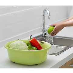 Chậu nhựa 5.3L màu xanh