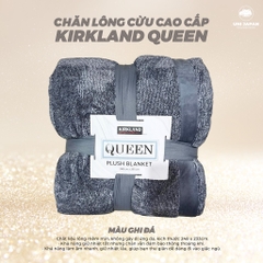 Chăn lông cừu màu ghi xám