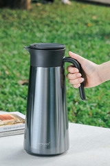 Bình giữ nhiệt kèm lọc trà Kaiyo dung tích 1.8L, màu ghi đá