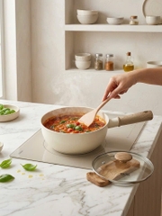 Chảo nhôm đúc sâu 
lòng chống dính 
Todaii - 18cm, nắp 
kính