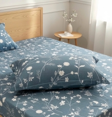 Chăn mát 100% Tencel sợi gỗ cao cấp Kawa - size 200*230cm - mẫu hoa xanh