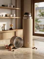 Bình giữ nhiệt kèm nắp cốc Coco Café 450ml (màu đen)