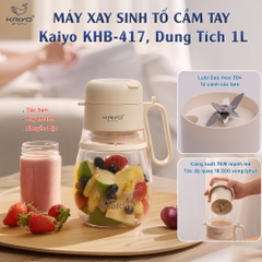 Máy xay sinh tố cầm tay Kaiyo, model KHB-417, dung tích 1000ml, màu trắng be