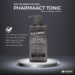 Dầu Gội Bạc Hà Dành Cho Nam Pharmaact Tonic - 550ml