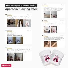Kem ủ trắng da Apatheia Glowing Pack 500g