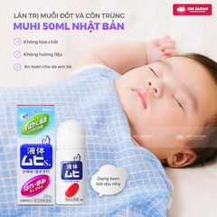 Lăn muỗi đốt và côn trùng Muhi 50ml - Nhật Bản