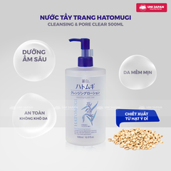 Nước tẩy trang Hatomugi Cleansing & Pore Clear chai 500m