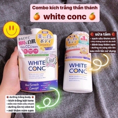 Set sữa tắm + kem dưỡng ngày white conc Nhật Bản