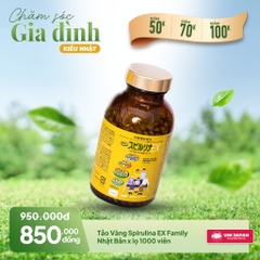 Tảo Vàng Spirulina EX Family Nhật Bản x lọ 1000 viên