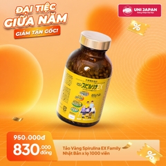 Tảo Vàng Spirulina EX Family Nhật Bản x lọ 1000 viên