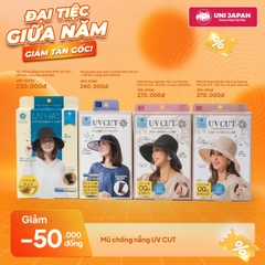 Mũ lưới rộng vành làm mát Cool Feeling 99% UV Cut - UPF 50+ có quai (màu be)