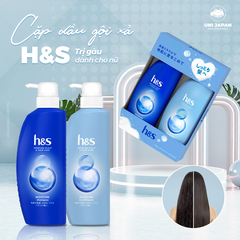 Cặp dầu gội xả HS trị gàu (xanh dương)