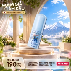 Lăn khử mùi đá khoáng bạc hà Soft Stone - Hương bạc hà