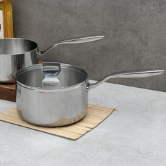 Quánh đúc Inox 3 lớp đáy liền Tri-Ply Kaiyo size 16cm