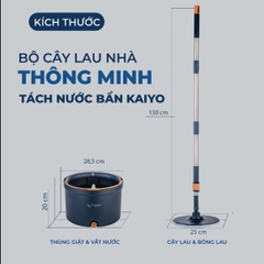Cây lau nhà thông minh tách nước bẩn Kaiyo màu xanh navy