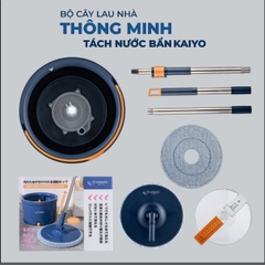 Cây lau nhà thông minh tách nước bẩn Kaiyo màu xanh navy