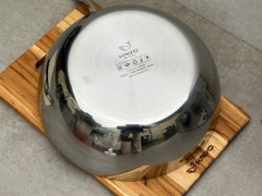 Chảo inox chống dính hoa văn nổi Tri-Ply đáy liền sâu lòng Kaiyo, size 20cm