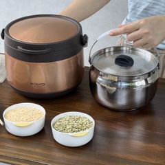 Nồi ủ chân không Kaiyo màu vàng, dung tích 4,5 lít