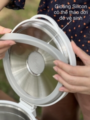 Nồi ủ chân không Kaiyo màu xanh mint-green dung tích 4,5L