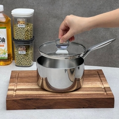 Quánh đúc Inox 3 lớp đáy liền Tri-Ply Kaiyo size 16cm