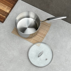 Quánh đúc Inox 3 lớp đáy liền Tri-Ply Kaiyo size 16cm