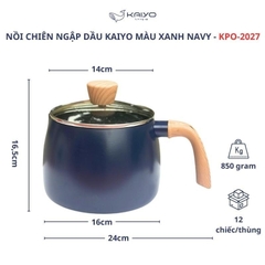 Nồi chiên ngập dầu Kaiyo màu xanh navy