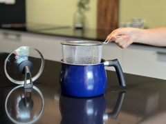 Nồi chiên ngập dầu kèm rổ hấp Kaiyo màu xanh đậm