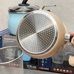 Nồi chiên ngập dầu Kaiyo màu vàng be 15cm
