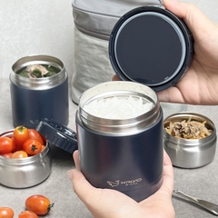 Bộ hộp cơm giữ nhiệt 4 hộp, dung tích 1200ml, màu ghi