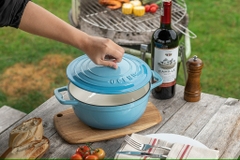 Nồi gang Oceno màu xanh light blue 22cm