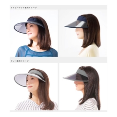 Mũ nửa đầu rộng vành Cool Max 99% UV Cut - UPF 50+ (vàng xanh chấm bi)
