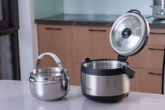 Nồi ủ chân không Kaiyo màu Inox, dung tích 3,0 lít