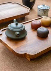 Khay trà bằng gỗ Kaiyo, kích thước 25x40cm