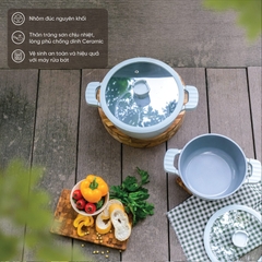 Nồi nhôm đúc full induction Ocean Waves Kaiyo, 20cm