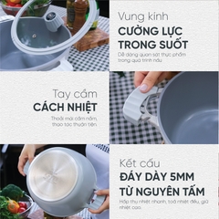 Nồi nhôm đúc full induction Ocean Waves Kaiyo, 24cm