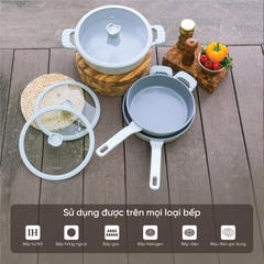 Nồi nhôm đúc full induction Ocean Waves Kaiyo, 24cm