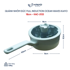 Quánh nhôm đúc full induction Ocean Waves Kaiyo, 18cm