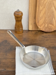 Chảo đúc inox 3 lớp đáy liền Tri-Ply Kaiyo, mini size 12cm