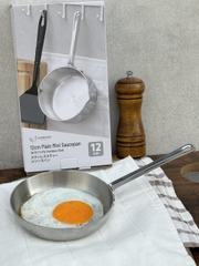 Chảo đúc inox 3 lớp đáy liền Tri-Ply Kaiyo, mini size 12cm